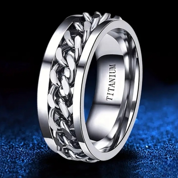 Titanium 8mm Men's Ring - Picture 1 of 1